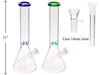 <b>Moji Mellow</b>, Beaker Style Glass Water Pipe, 2/C, CBX